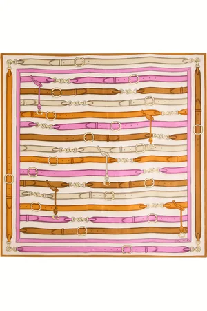 Coach Multi Belt Printed Silk Scarf - - One Size