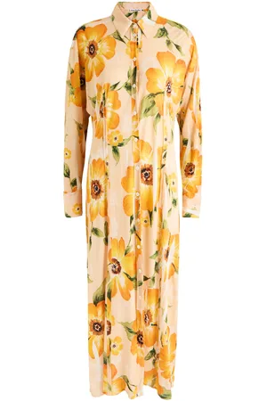 Acne Studios Floral Printed Midi Shirt Dress - - 38 (UK10 / S)