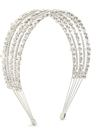 Self-Portrait Crystal-embellished Metal Headband - - One Size