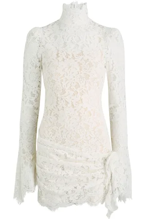 De La Vali Bodita Rose-appliqué Lace Mini Dress - - 14 (UK14 / L)