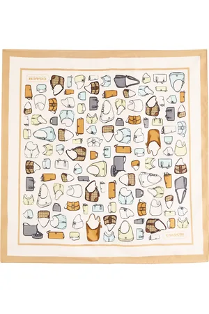 Coach Printed Silk Bandana Scarf - - One Size
