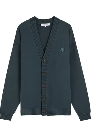 Maison Kitsuné Bold Fox Head Embroidered Knitted Cardigan - - L