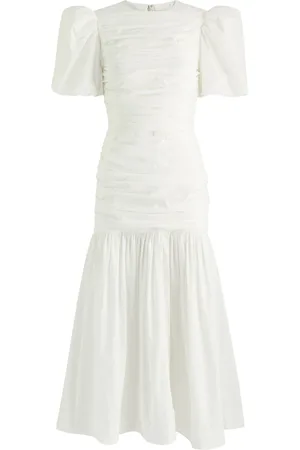 De La Vali Mencia Ruched Cotton Midi Dress - - 10 (UK10 / S)