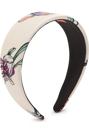 La DoubleJ Floral-print Satin Headband - - One Size