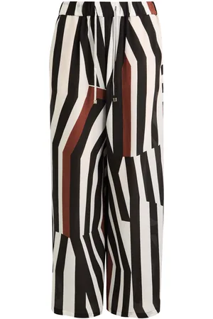 Max Mara Tropea Abstract-print Satin Trousers - - 10 (UK10 / S)