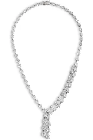 Kenneth Jay Lane Crystal-embellished Rhodium-plated Necklace - - One Size