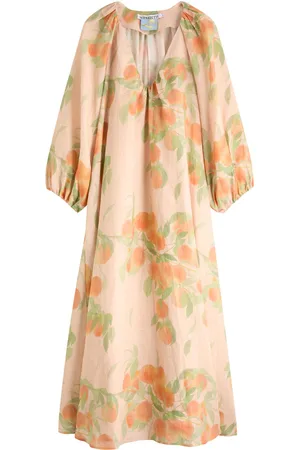 Bernadette Georgette Printed Linen Midi Dress - - 40 (UK12 / M)
