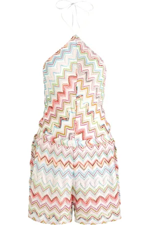 Missoni Zigzag Intarsia Metallic-knit Playsuit - - 40 (UK10 / S)