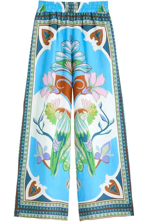 LUG VON SIGA Madison Printed Wide-leg Linen Trousers - - 38 (UK10 / S)