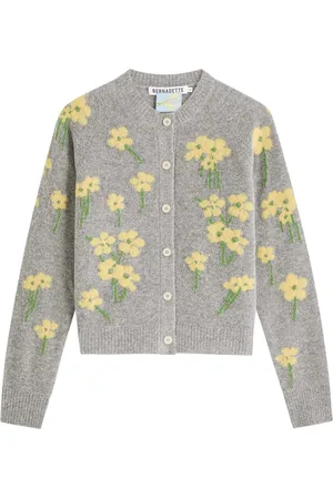 Bernadette Nonna Floral-intarsia Wool-blend Cardigan - - L (UK14 / L)