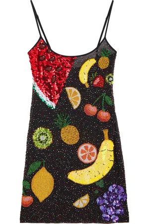 Leslie Amon Bead Embellished Stretch-tulle Mini Dress - - L (UK14 / L)