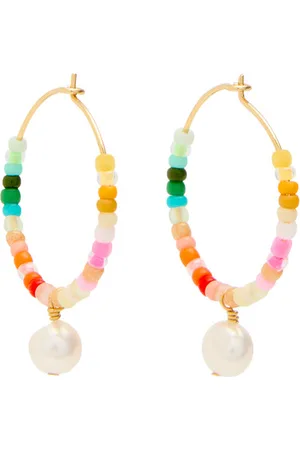 Anni Lu Rainbow Nomad Beaded Hoop Earrings - - One Size