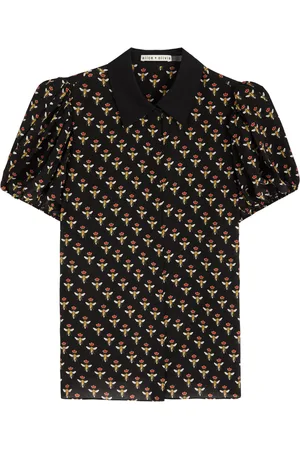 ALICE+OLIVIA Willa Printed Silk Blouse - - S (UK8-10 / S)