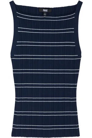 Paige Yuelia Striped Ribbed Jersey Tank - - L (UK14 / L)