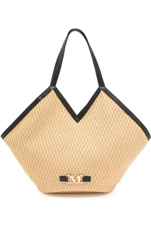 Max Mara Luigi Woven Raffia Tote - - One Size