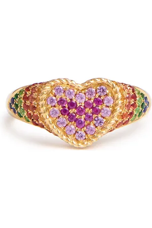 YVONNE LÉON Baby Chevaliere Coeur 9kt Gold Pinky Ring - - 46
