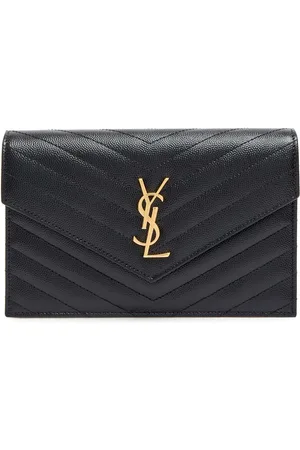 Saint Laurent Logo Quilted Leather Wallet-on-chain - - One Size