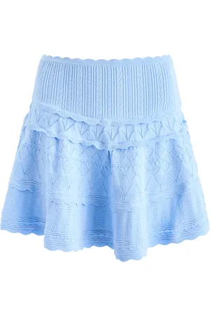 LOVESHACKFANCY Colella Pointelle-knit Mini Skirt - - S (UK8-10 / S)