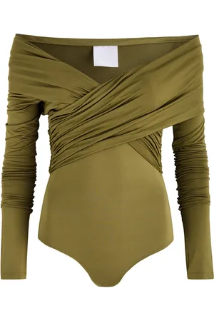 Paris Georgia Otto Off-the-shoulder Stretch-jersey Bodysuit - - M (UK12 / M)