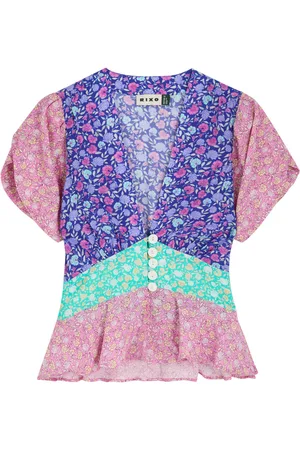 RIXO London Reine Shell Pansy Chiffon Blouse - - 12 (UK12 / M)