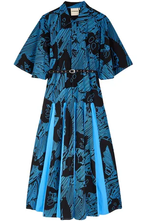 LOVEBIRDS Daisy Printed Cotton-poplin Midi Dress - - L (UK14)