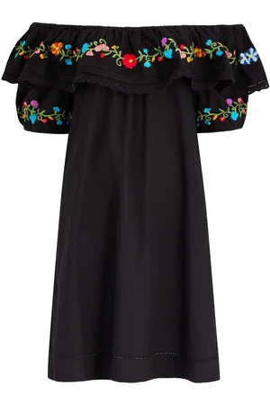 RIXO London Saige Ombre Floral-embroidered Cotton Mini Dress - - 12 (UK12 / M)