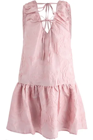 Ganni Floral-jacquard Cloqué Mini Dress - - 44 (UK16 / XL) - 44 (UK16 /xl)