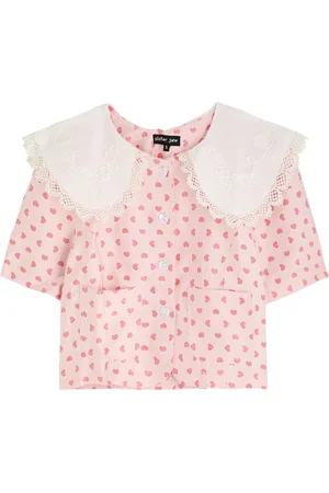 Sister Jane Canter Cropped Heart-jacquard Woven top - - 12 (UK12 / M)