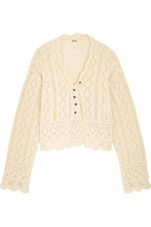 Free People Charlotte Pointelle-knit Sweatshirt - - M (UK12 / M)