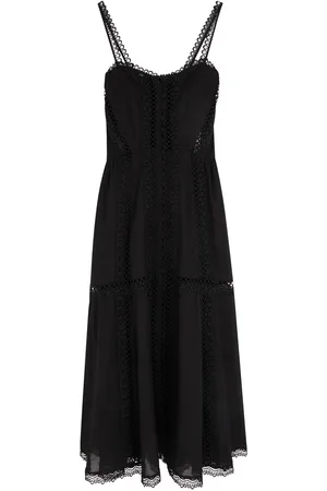 CHARO RUIZ IBIZA Dafelle Lace-embellished Cotton-blend Midi Dress - - M (UK12 / M)