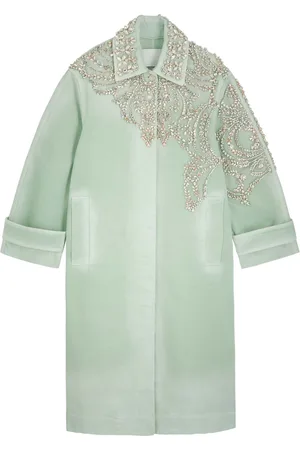 Erdem Crystal-embellished Denim Coat - - M (UK12 / M)