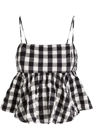 Free People Mia Plaid Cotton top - - S (UK8-10 / S)