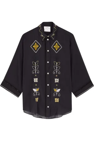 FORTE FORTE Oniric Blossom Embroidered Voile Shirt - - 0 (UK 6 / XS)