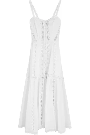 CHARO RUIZ IBIZA Dafelle Lace-embellished Cotton-blend Midi Dress - - M (UK12 / M)