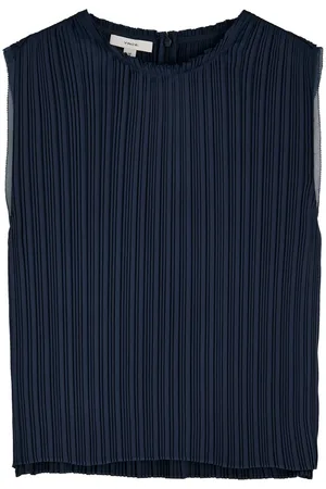 Vince Pleated Satin top - - M (UK12 / M)