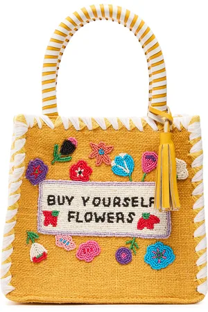 DE SIENA Bead-embellished Woven top Handle bag - - One Size