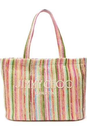 Jimmy Choo Beach Striped Raffia Tote - - One Size