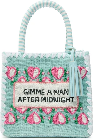 DE SIENA Bead-embellished Woven top Handle bag - - One Size