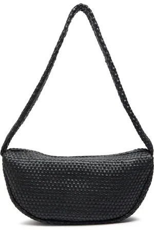 St Agni Latice Weave Crescent Leather Shoulder bag - - One Size