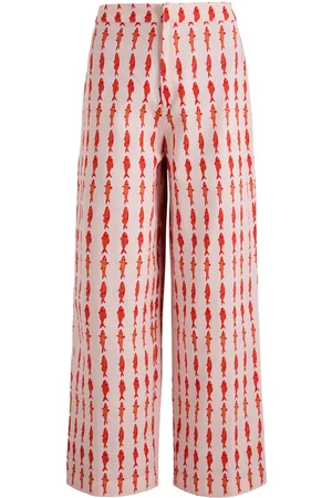 Never Fully Dressed Marina Marra Printed Cotton Trousers - - 16 (UK16 / XL)