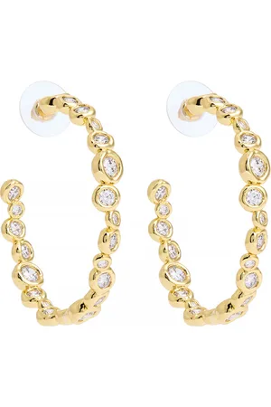 Alexis Bittar Asterales Crystal-embellished 14kt -plated Hoop Earrings - One Size