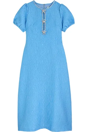 Sister Jane Reef Jacquard Cloqué Midi Dress - - 10 (UK10 / S)
