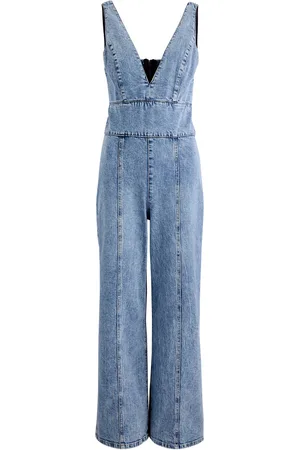 ALICE+OLIVIA Sandra Wide-leg Stretch-denim Jumpsuit - - 26 (W26 / UK8 / S)