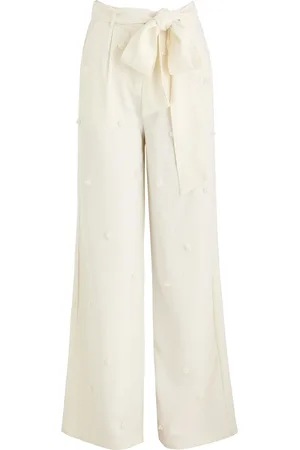 Sister Jane Polo Pearl Wide-leg Twill Trousers - - 6 (UK6 / XS) - 6 (UK6 /xs)