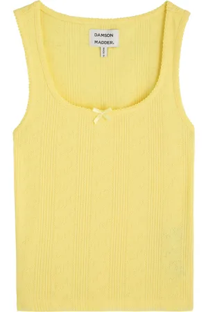 Damson Madder Salome Logo-pointelle Cotton-blend Tank - - 12 (UK12 / M)