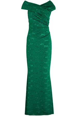 TALBOT RUNHOF Off-the-shoulder Embellished Metallic Gown - - 38 (UK12 / M)