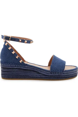 VALENTINO GARAVANI Rockstud 50 Wedge Espadrilles - 40 (IT40 / UK7)