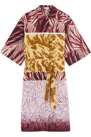 DRIES VAN NOTEN Doralia Printed Cotton Mini Shirt Dress - - S (UK8-10 / S)