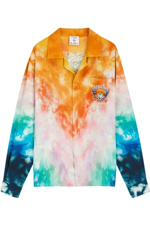 Casablanca Cuban Printed Silk Shirt - - S (UK8-10 / S)