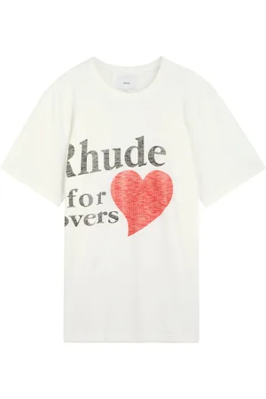 Rhude Lovers Slub Printed Cotton T-shirt - - M